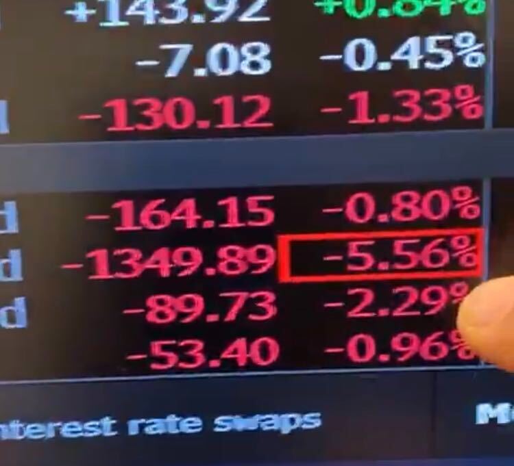 Bolsa de Hansen caiu -5,56% essa noite