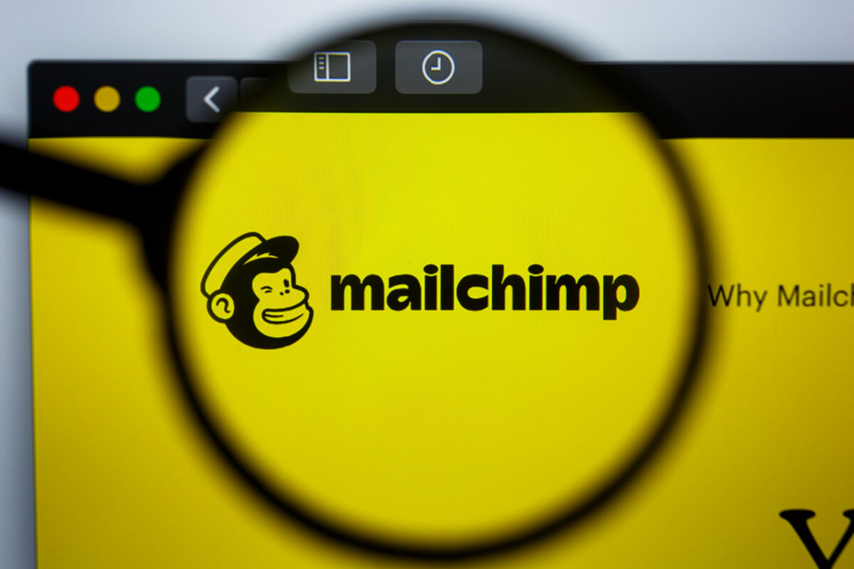 Tela inicial do mailchimp